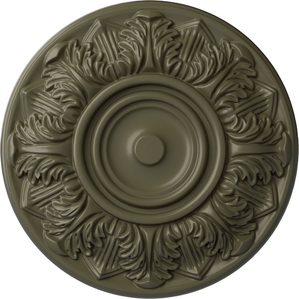 Ekena Millwork Whitman Ceiling Medallion (For Canopies up to 3 3/4"), Hand-Painted Painted Turtle, 13"OD x 1 3/8"P CM13WHPTF - main